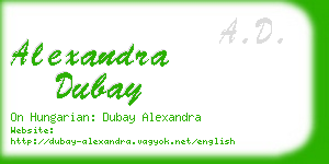 alexandra dubay business card